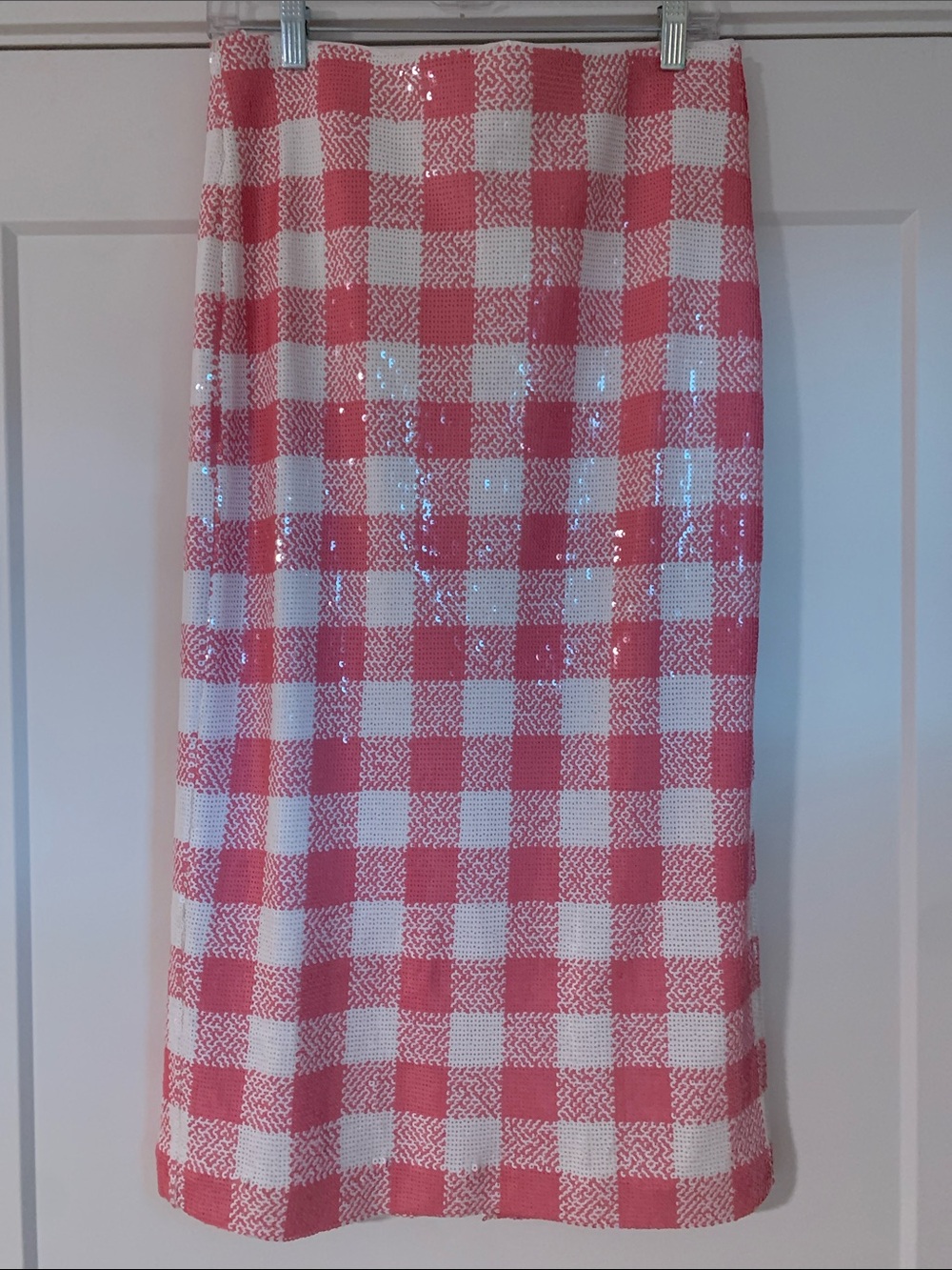 Tocci Sequin Check MIDI Skirt- size 10